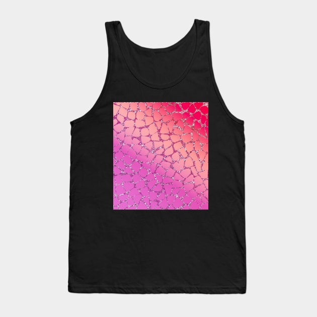 PINK GLITTER GRADIENT PATTERN Tank Top by sentha